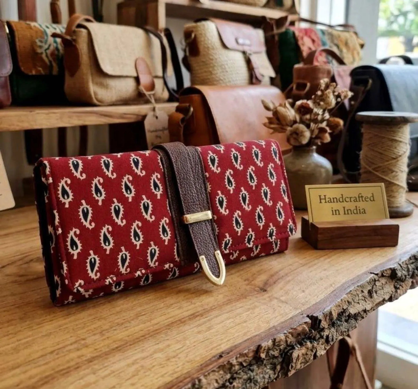 Handmade Block Print Hand Purse, Cotton Hand Purse, Boho Everyday Clutch
