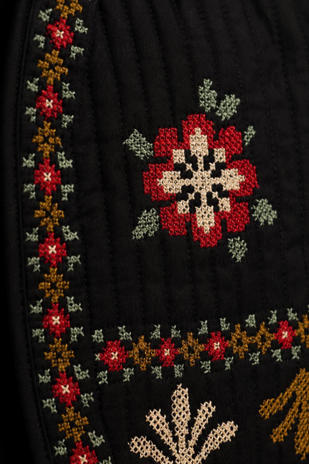 Handmade Quilted Embroidered Vest, Indian Artisan Jacket, Boho Ethnic Cotton Layering Vest